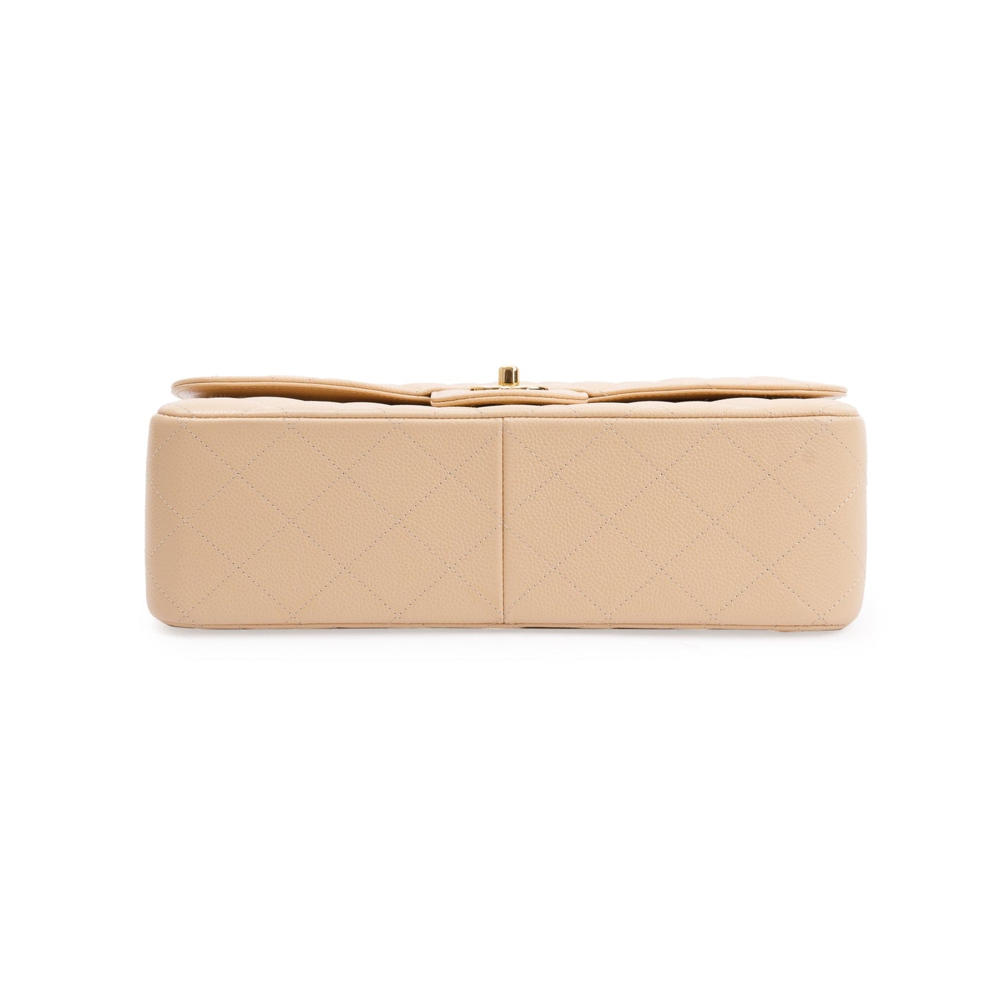 Chanel Beige Caviar Classic Jumbo Double Flap Bag