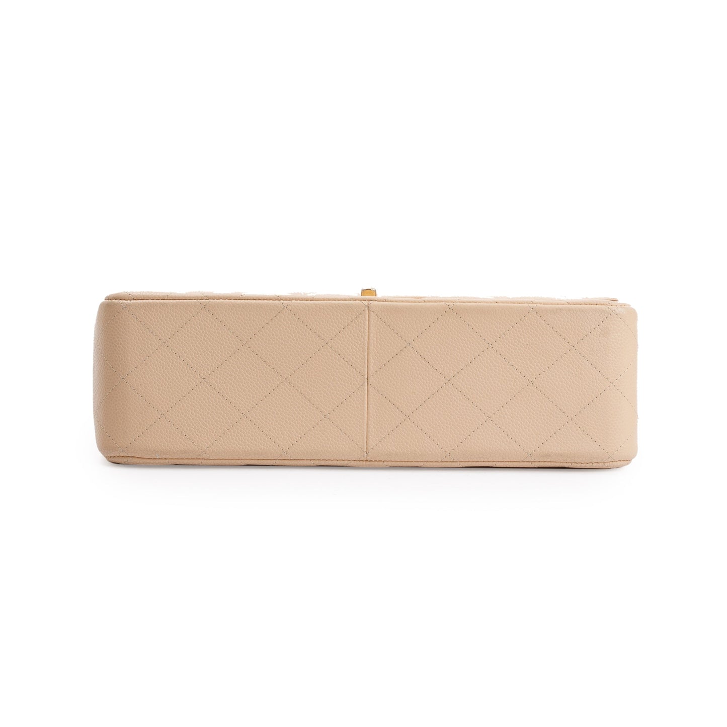 Chanel Beige Caviar Classic Jumbo Double Flap Bag