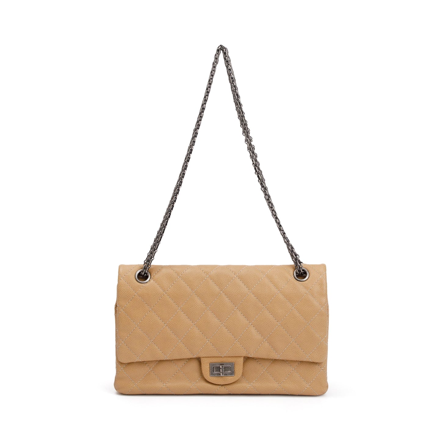 Chanel Beige Caviar Leather 2.55 Reissue 226 Double Flap Bag