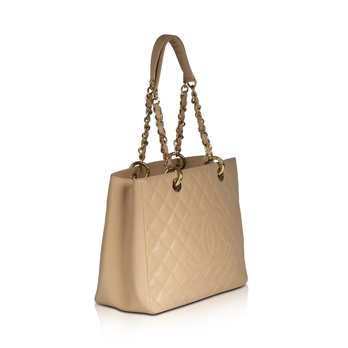 Chanel Beige Caviar Leather Grand Shopping Tote (GST)