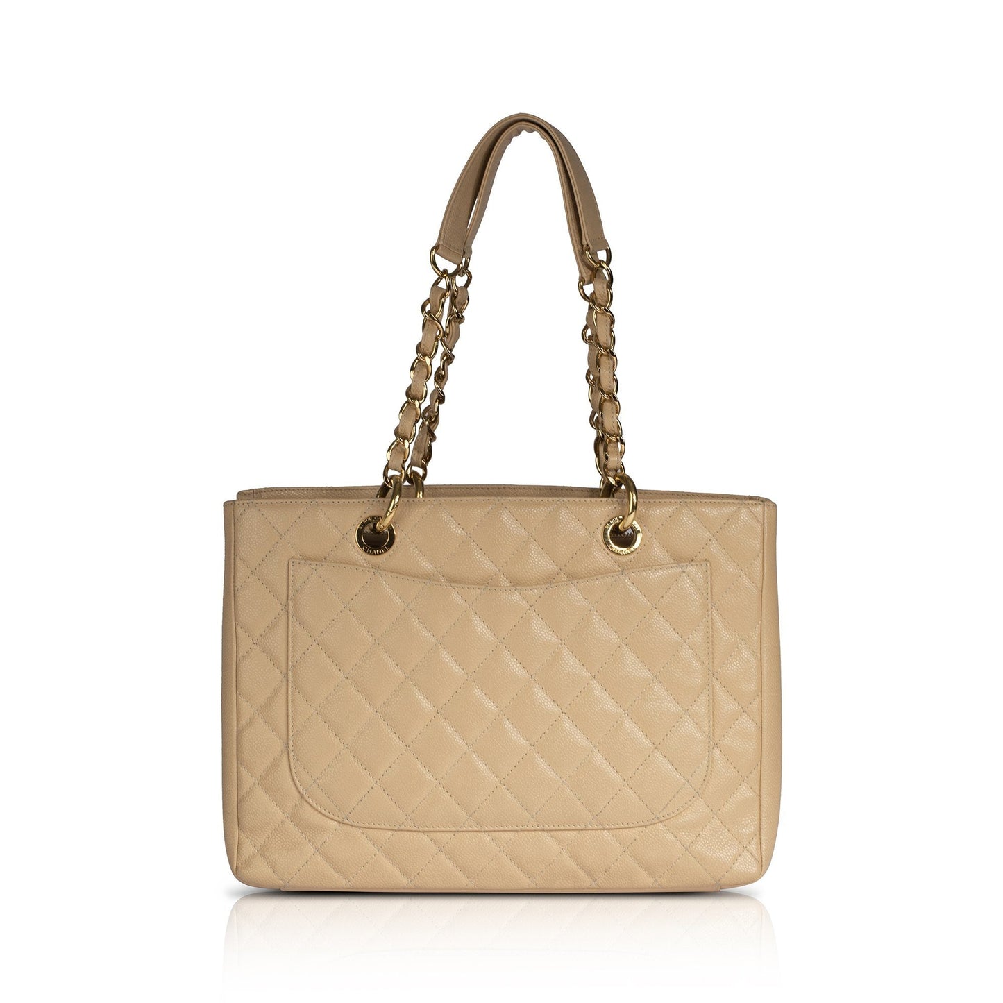 Chanel Beige Caviar Leather Grand Shopping Tote (GST)
