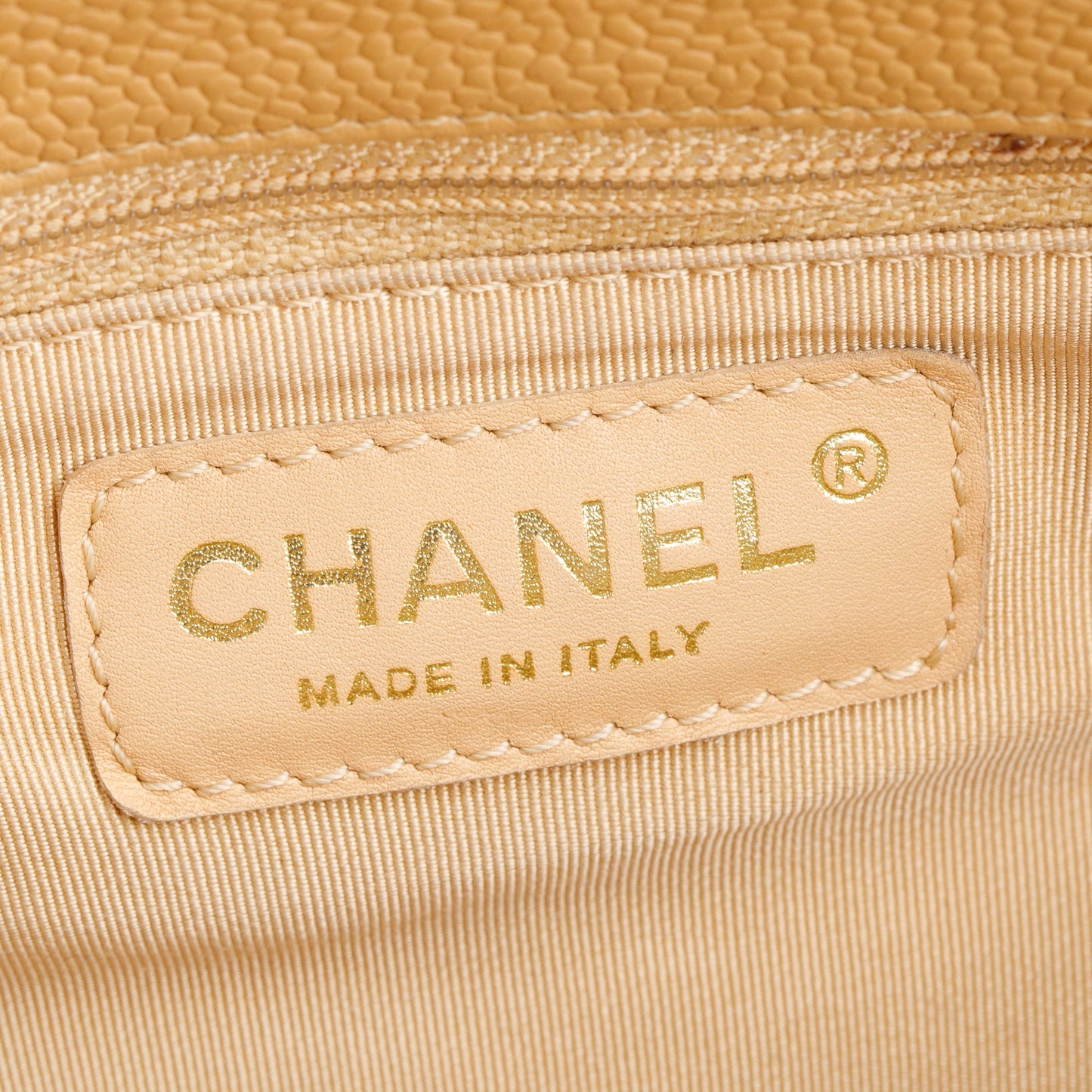 Chanel Beige Caviar Leather Grand Shopping Tote (GST)