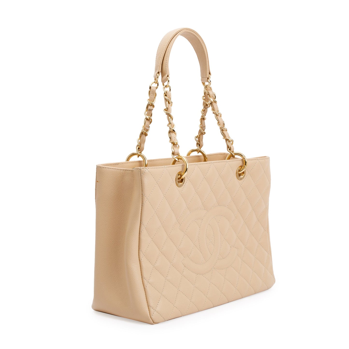 Chanel Beige Caviar Leather Grand Shopping Tote (GST)
