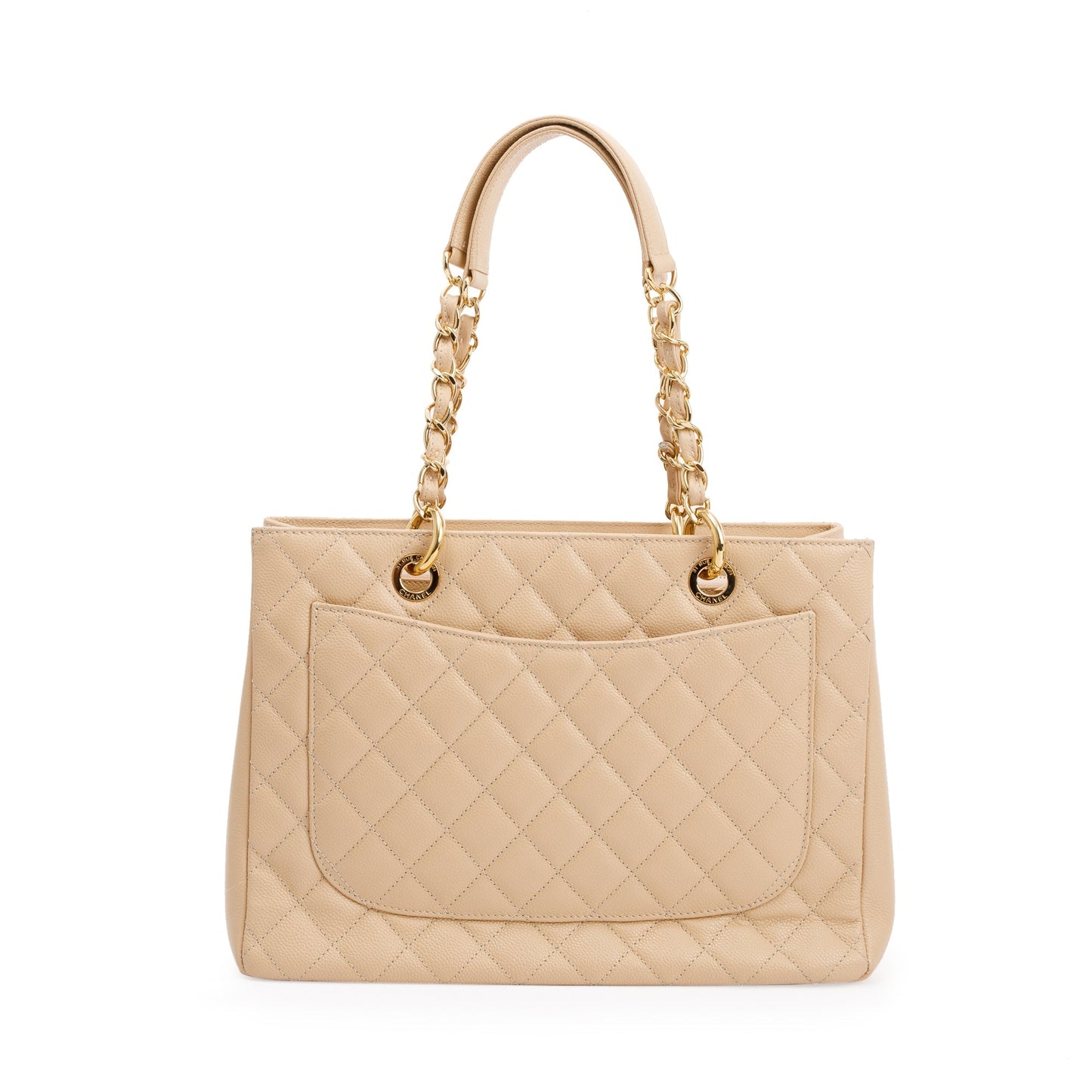 Chanel Beige Caviar Leather Grand Shopping Tote (GST)