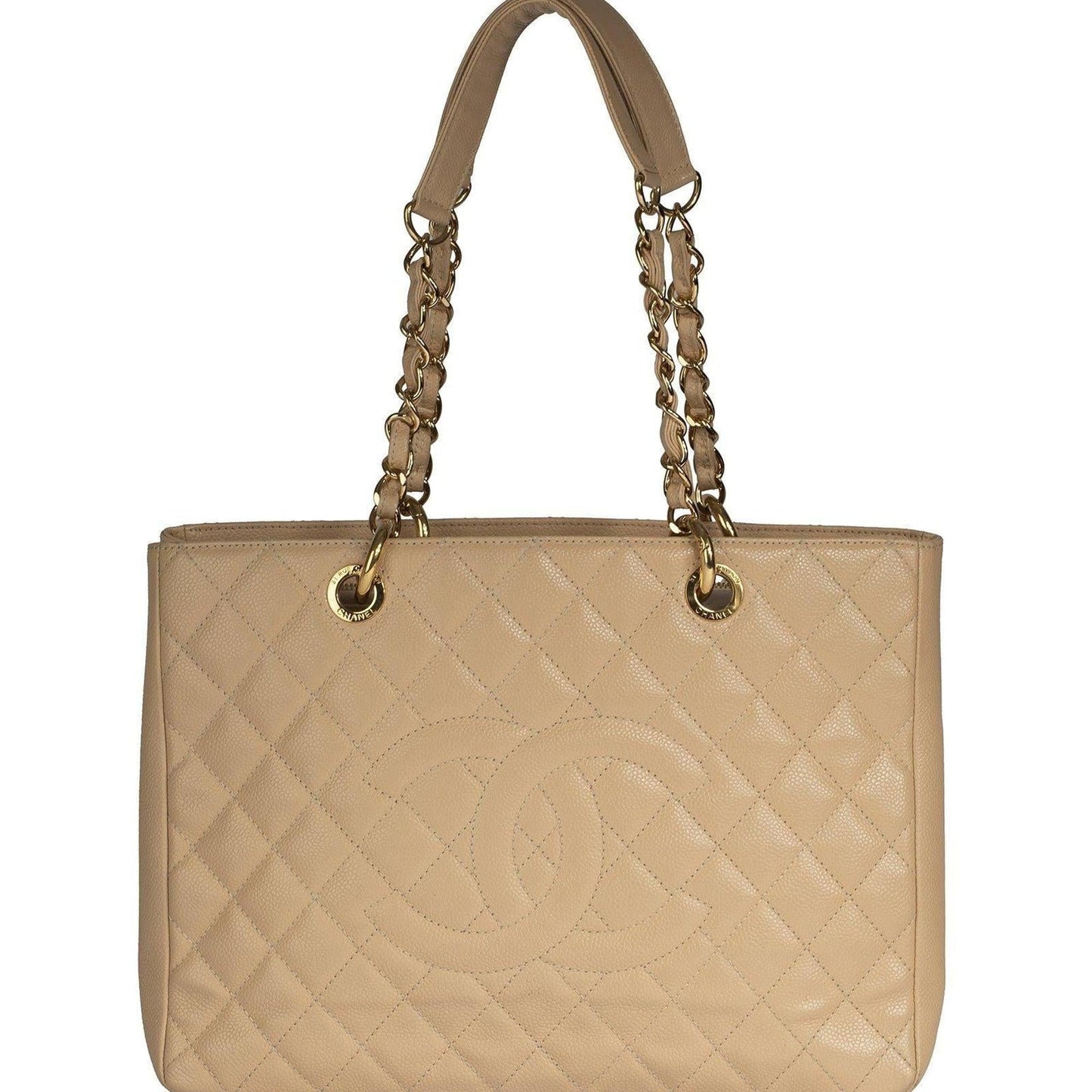 Chanel Beige Caviar Leather Grand Shopping Tote (GST)
