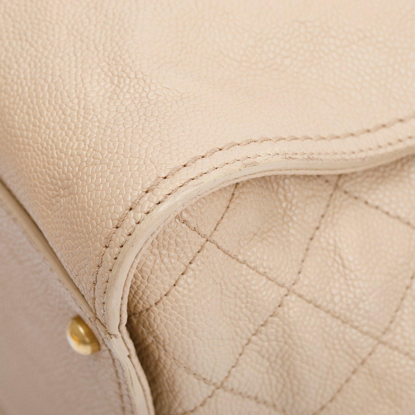 Chanel Beige Caviar Leather Large Reissue Tote