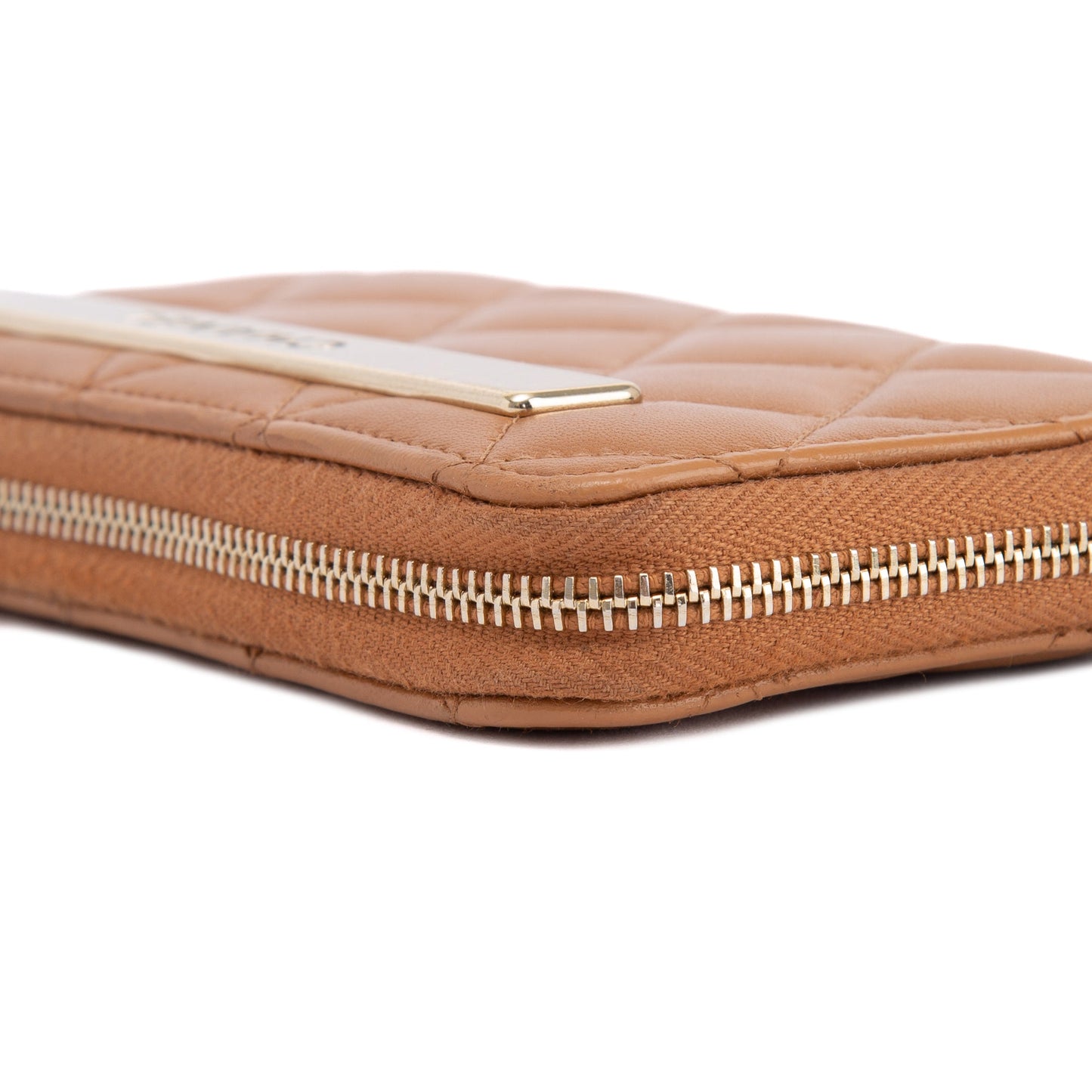 Chanel Beige Lambskin Trendy Zipped Wallet