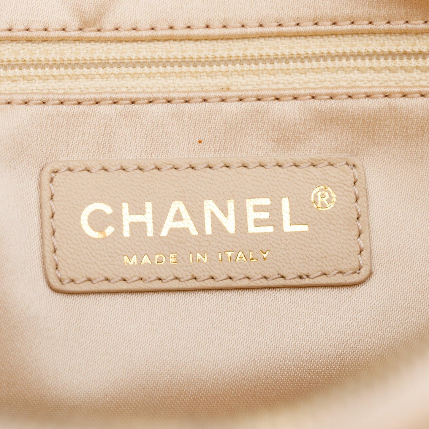 Chanel Beige Quilted Caviar Leather Petit Timeless Tote