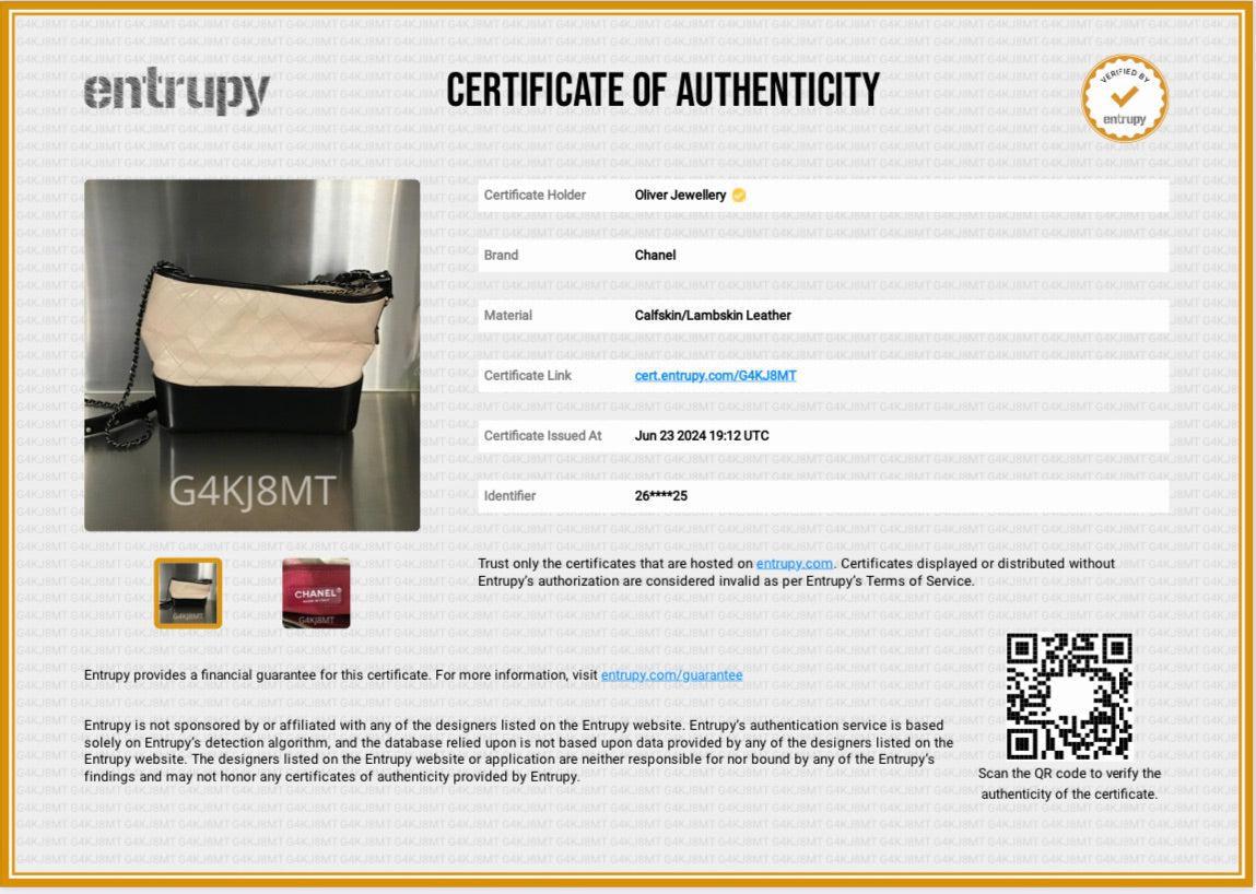 Chanel Black & Beige Aged Calfskin Leather Medium Gabrielle Hobo