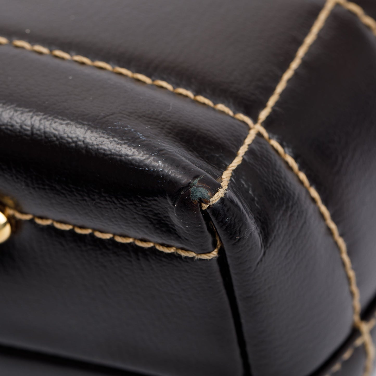 Chanel Black Cafskin Leather Wild Stitch Choco Bar Tote