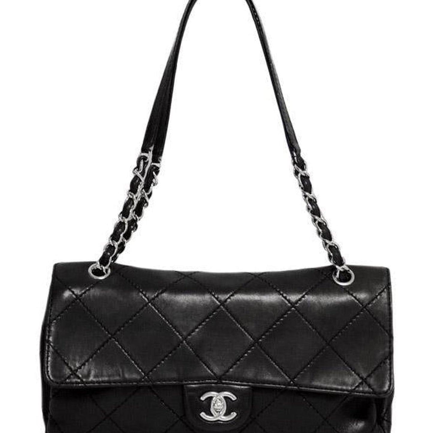 Chanel Black Calfskin Jumbo Flap