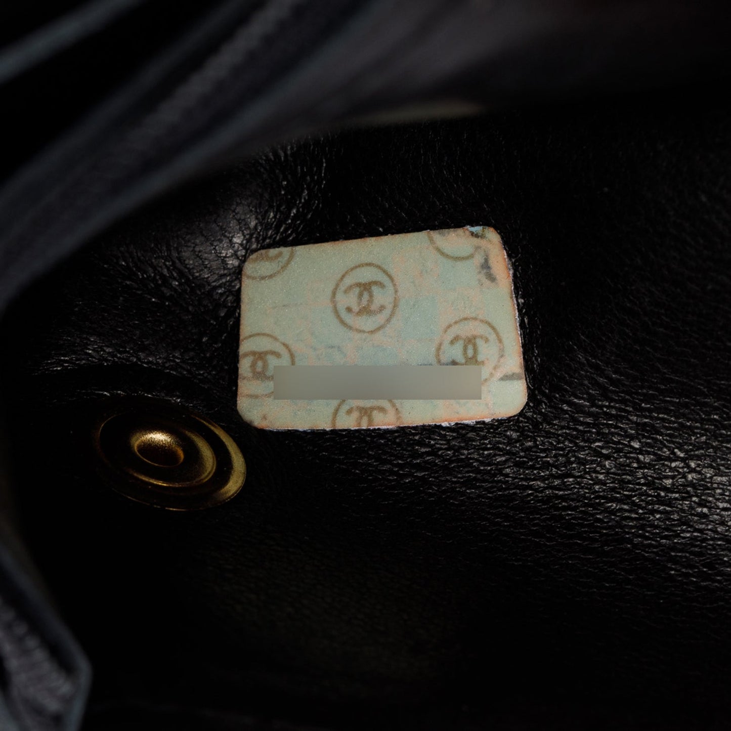 Chanel Black Calfskin Leather CC Logo Chain Bi-Fold Wallet