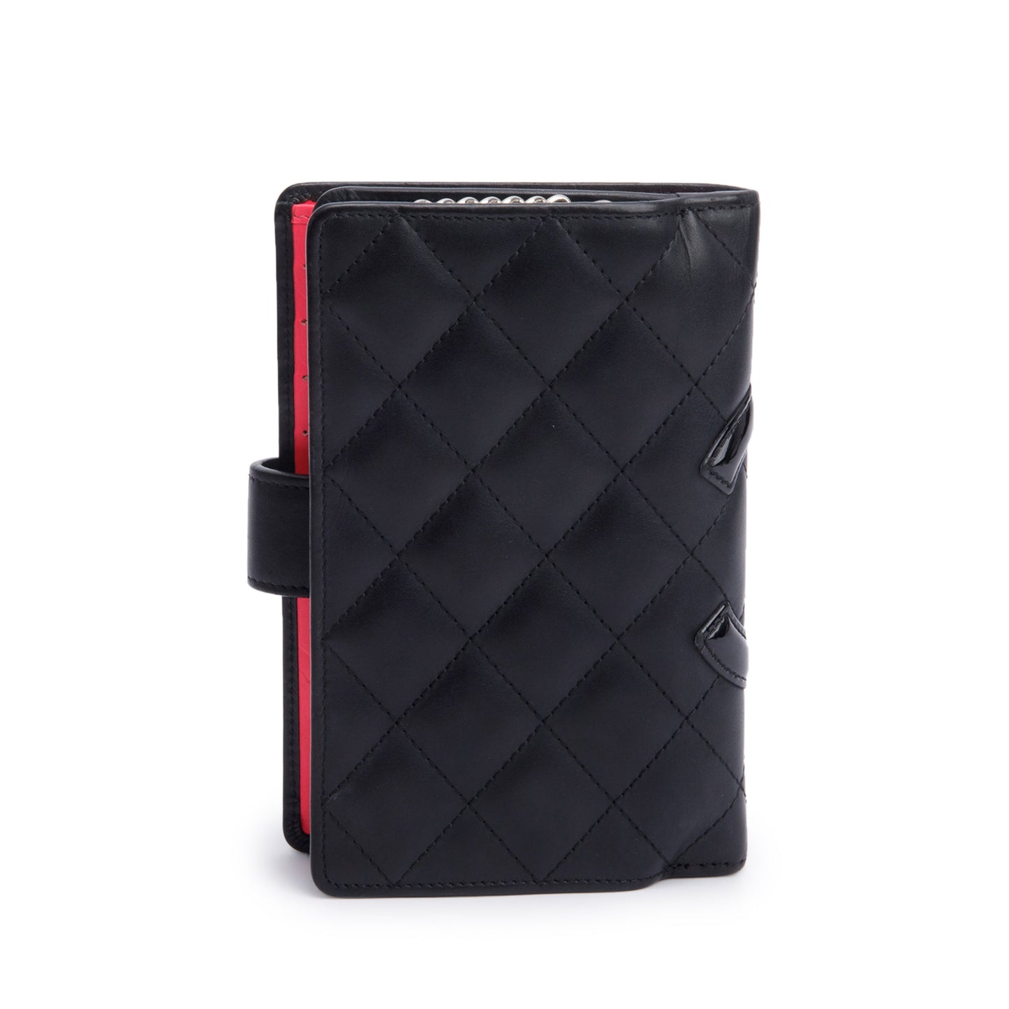 Chanel Black Calfskin Leather Ligne Cambon Compact Wallet