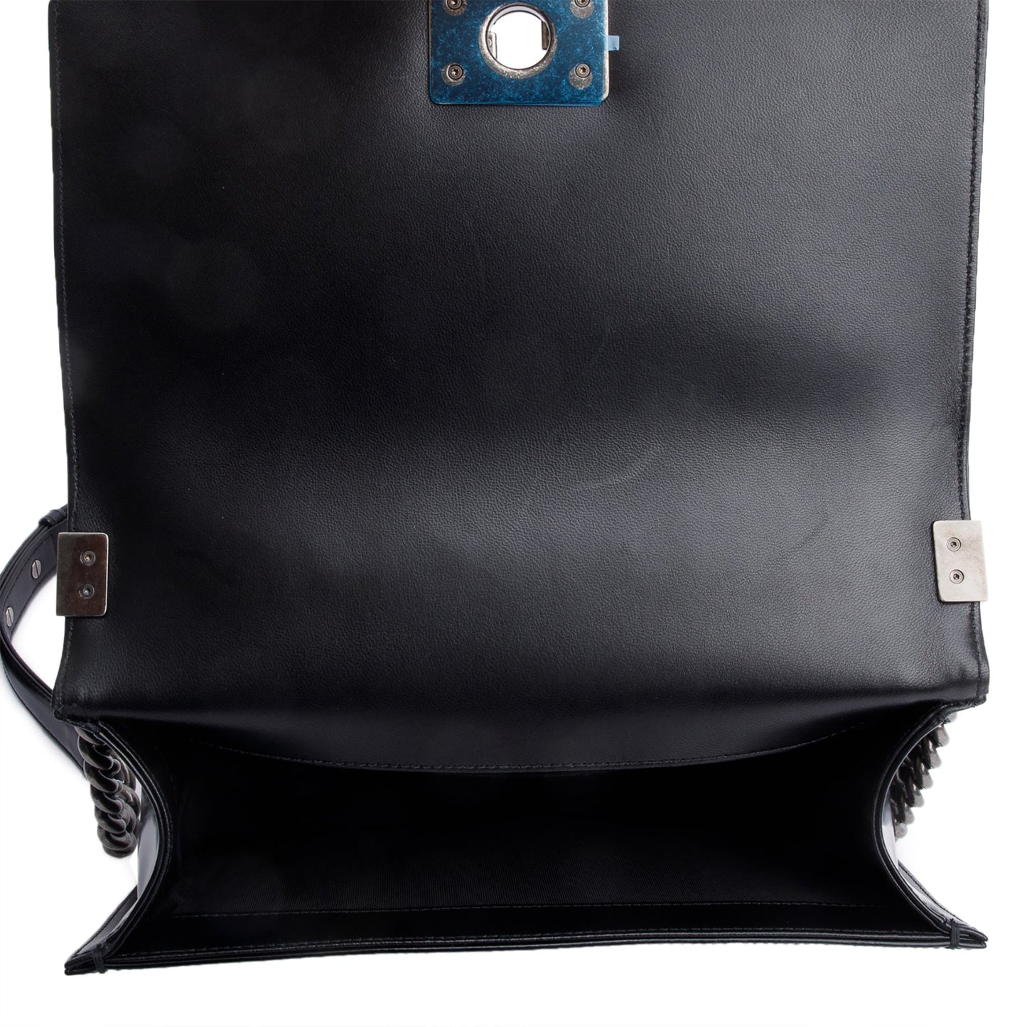 Chanel Black Calfskin Leather Medium Original Clasp Boy Bag