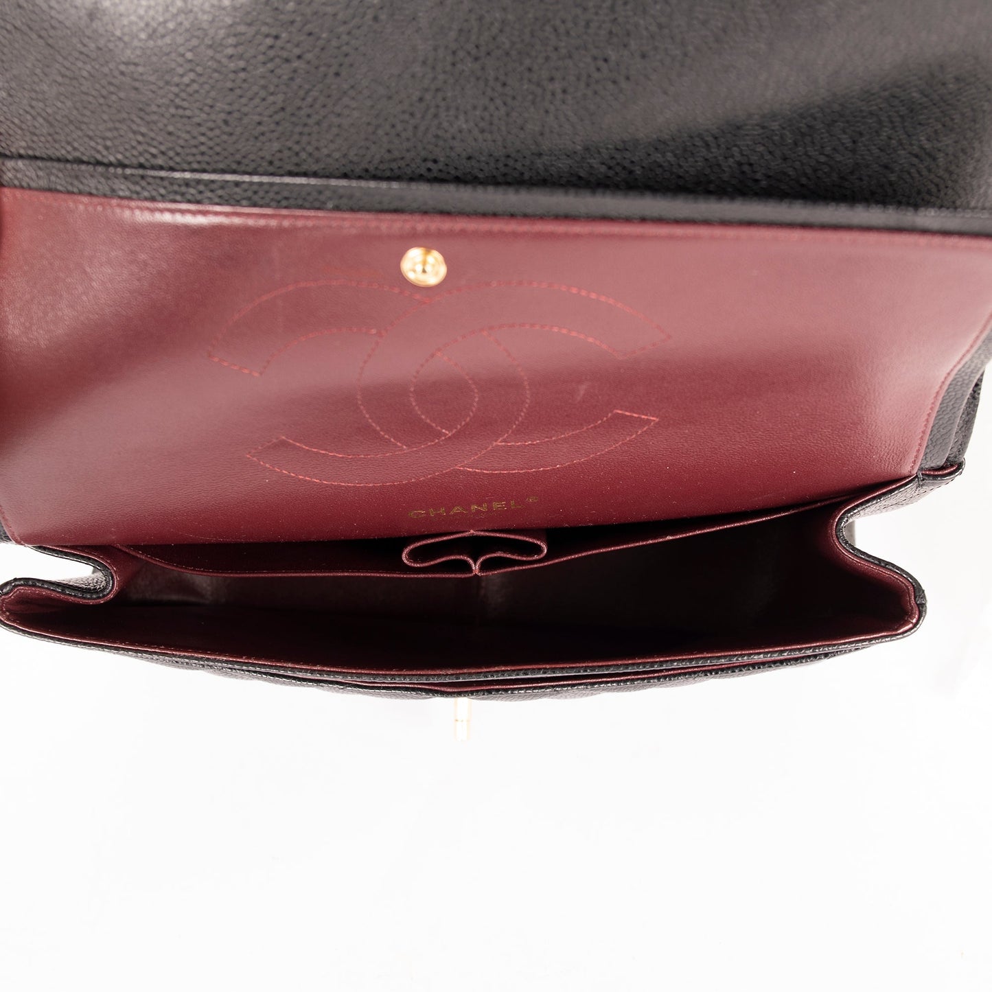 Chanel Black Caviar Classic Jumbo Double Flap Bag