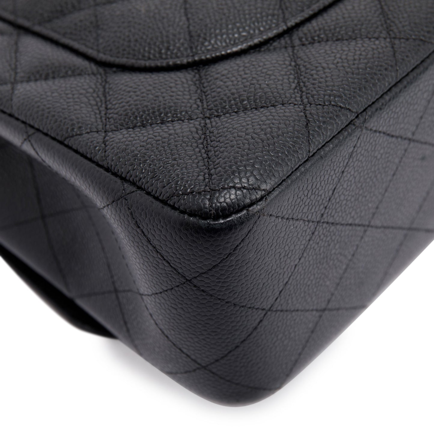 Chanel Black Caviar Classic Jumbo Double Flap Bag