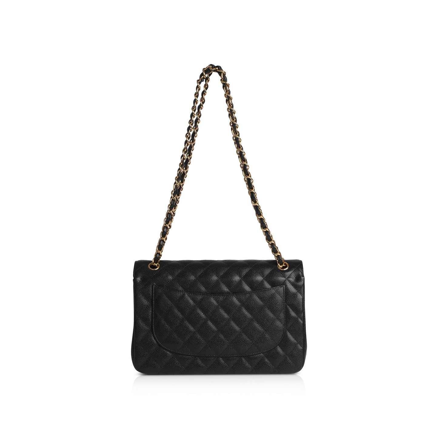 Chanel Black Caviar Classic Jumbo Double Flap Bag