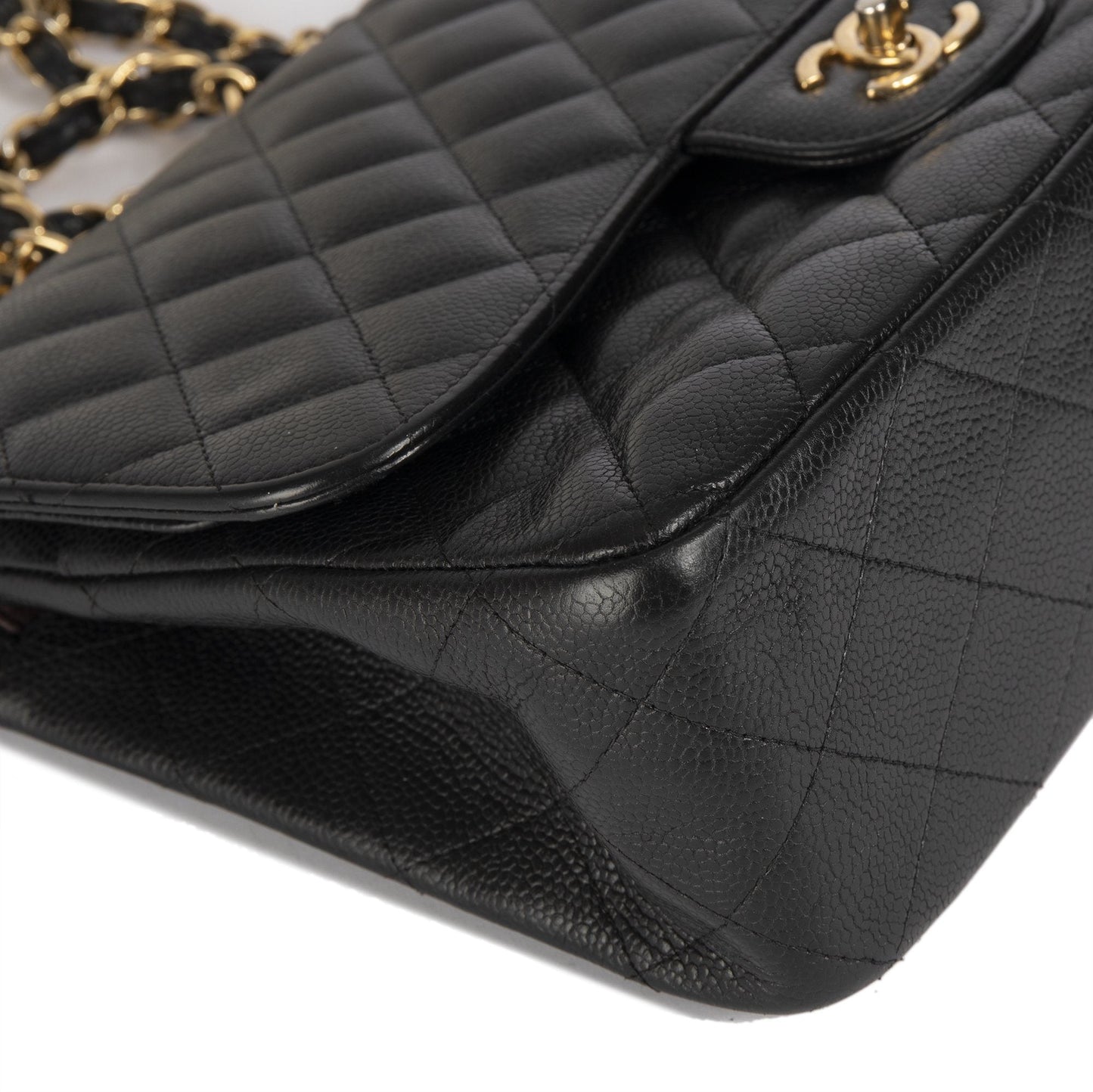 Chanel Black Caviar Classic Jumbo Double Flap Bag