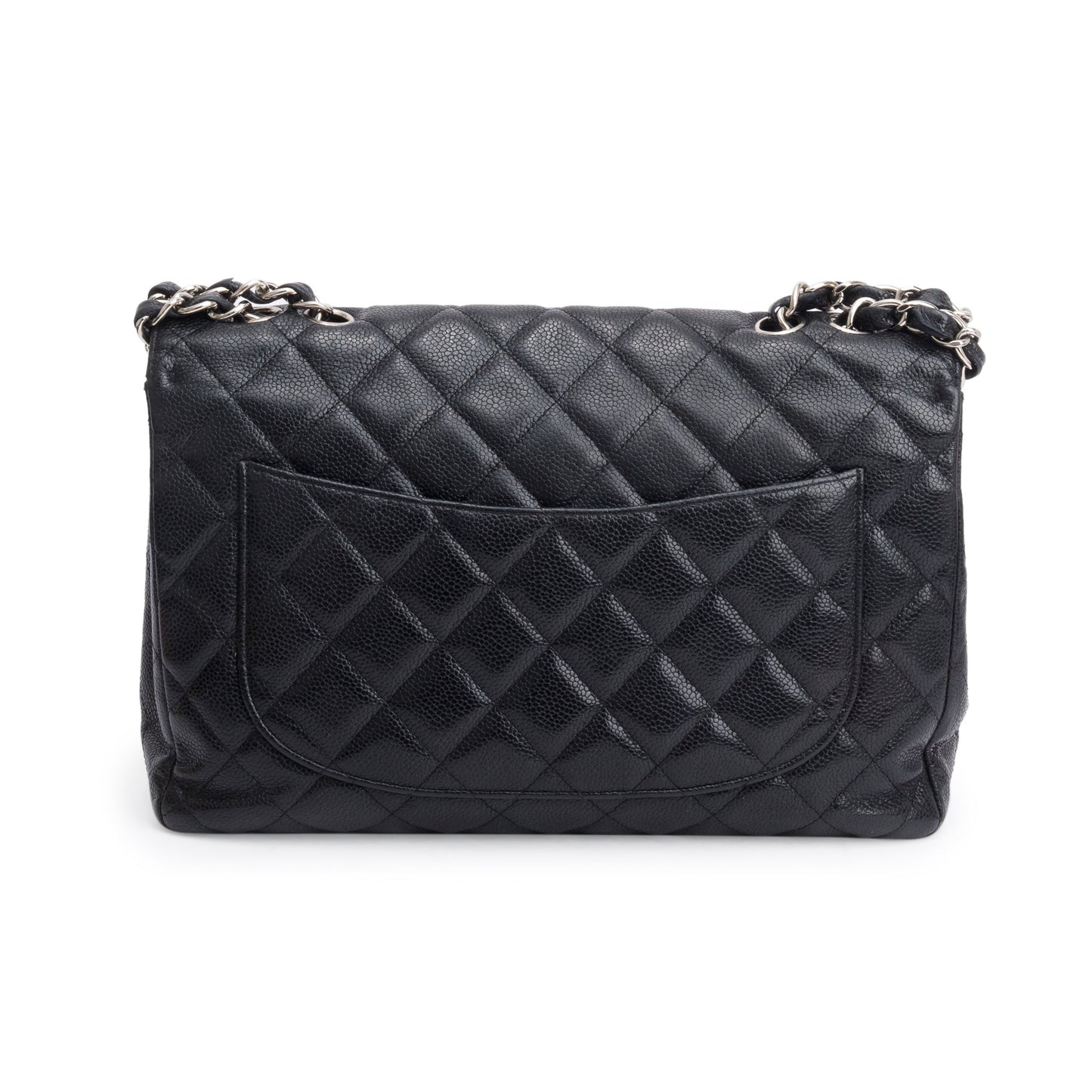 Chanel Black Caviar Classic Jumbo Single Flap Bag