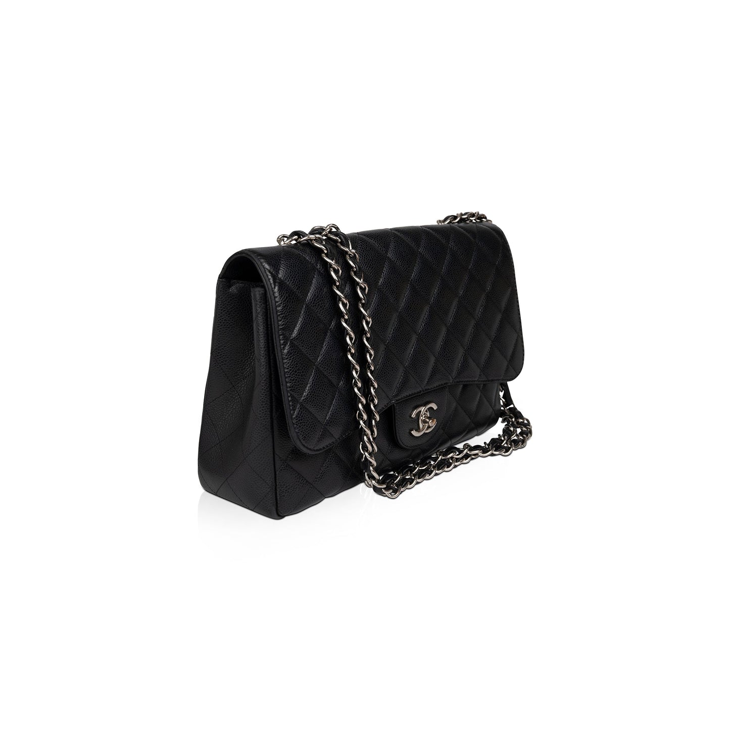Chanel Black Caviar Classic Jumbo Single Flap Bag