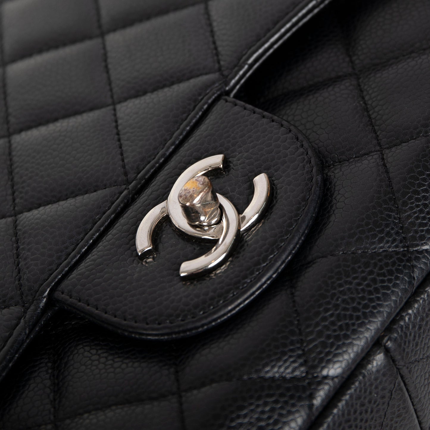 Chanel Black Caviar Classic Jumbo Single Flap Bag