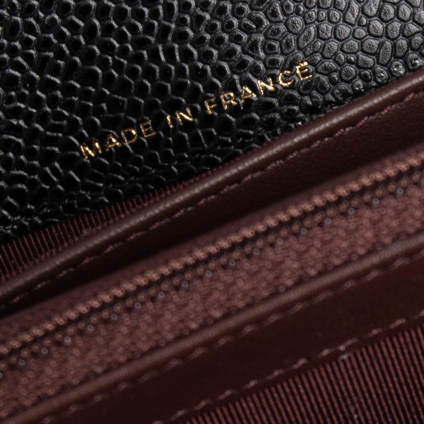 Chanel Black Caviar Classic Long Flap Wallet