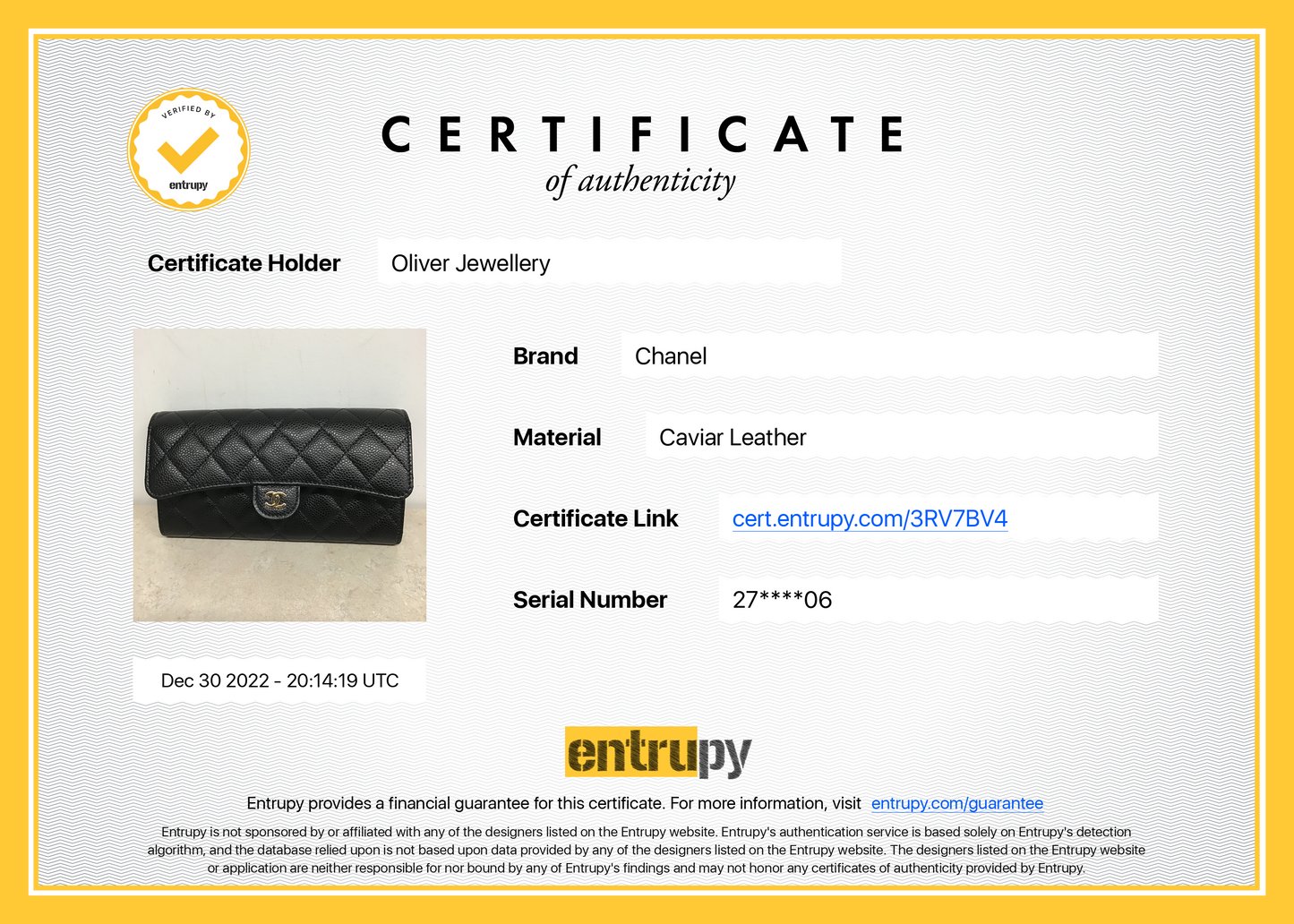 Chanel Black Caviar Classic Long Flap Wallet