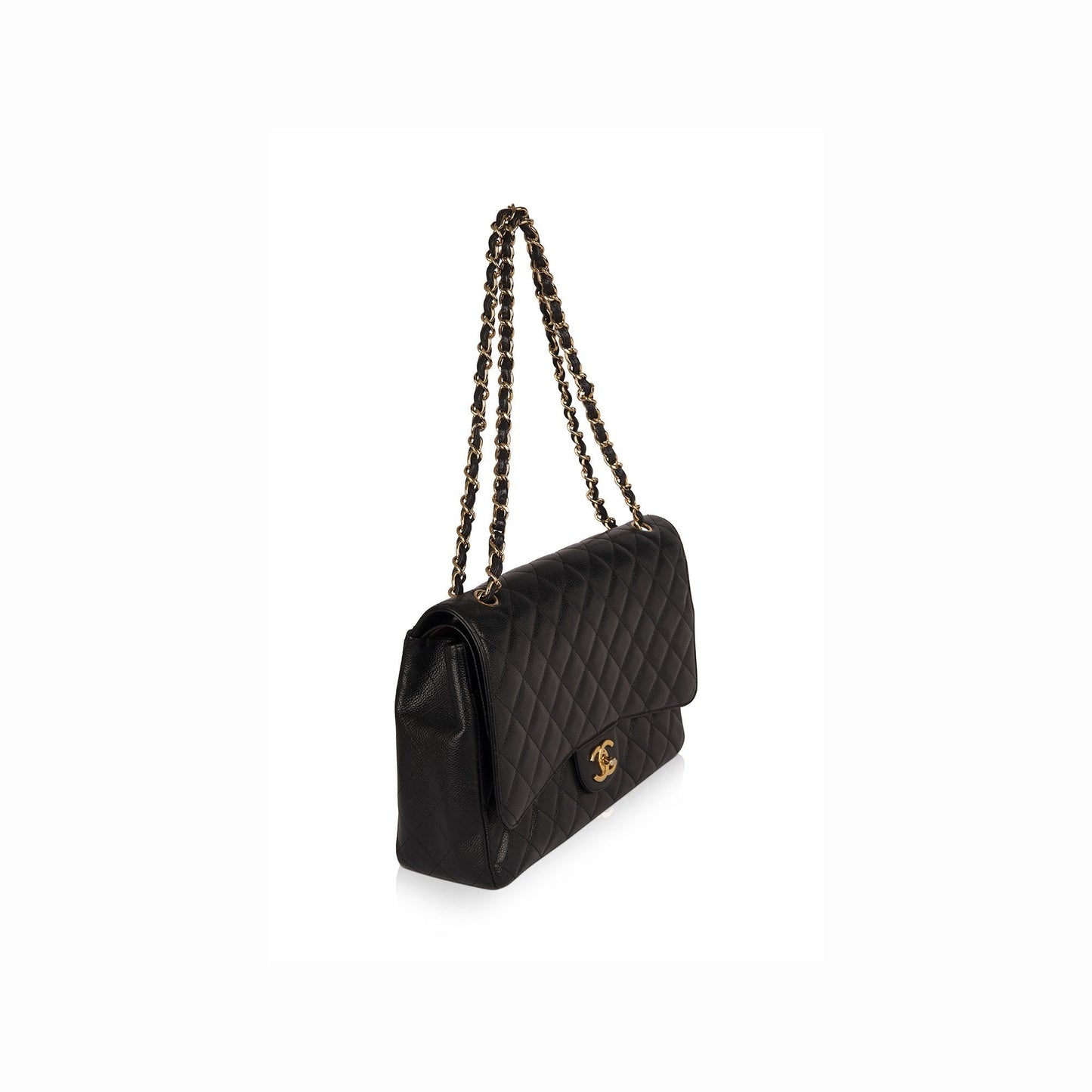 Chanel Black Caviar Classic Maxi Double Flap Bag