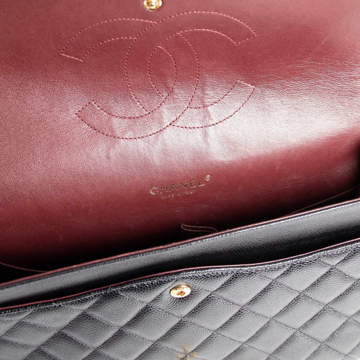 Chanel Black Caviar Classic Maxi Double Flap Bag