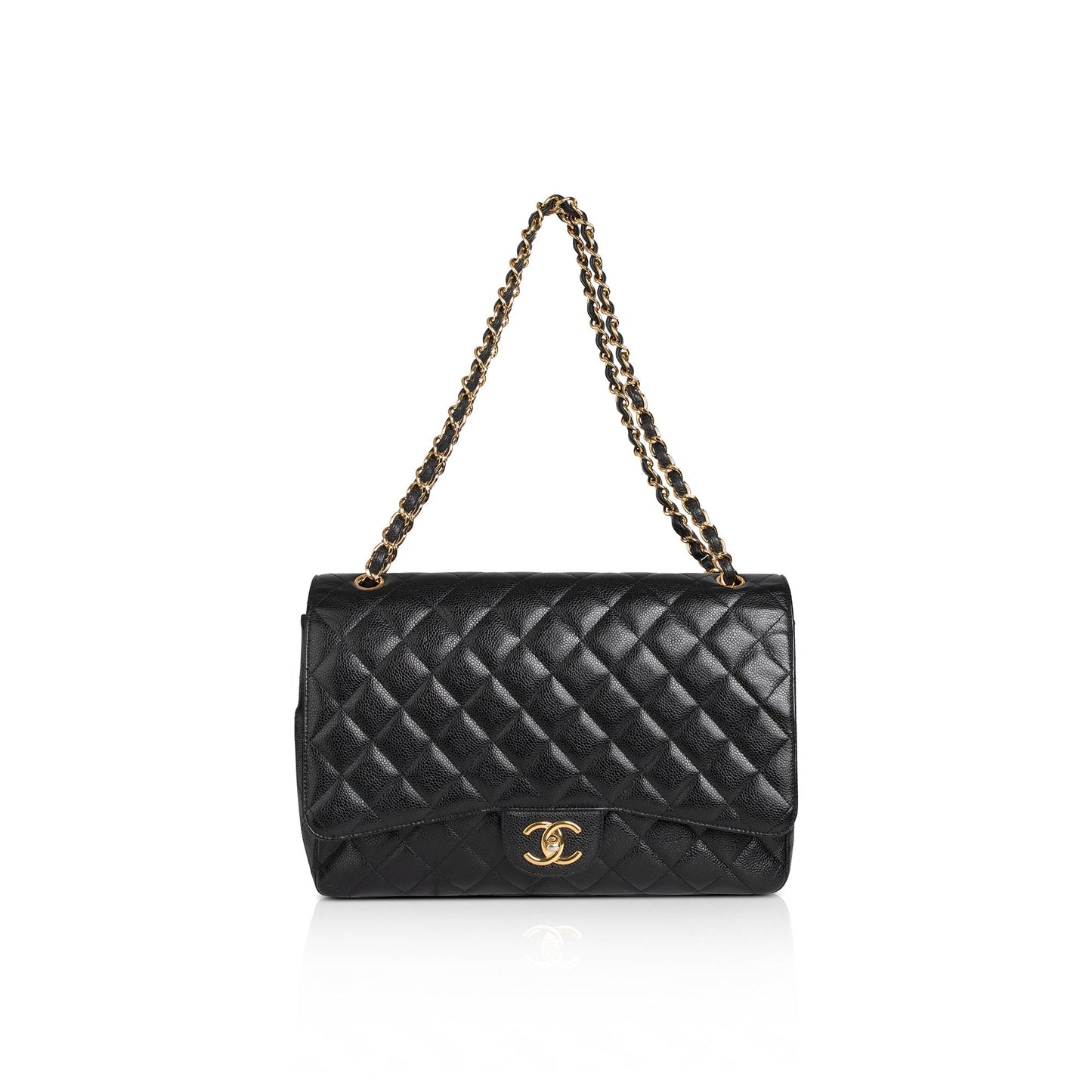 Chanel Black Caviar Classic Maxi Double Flap Bag