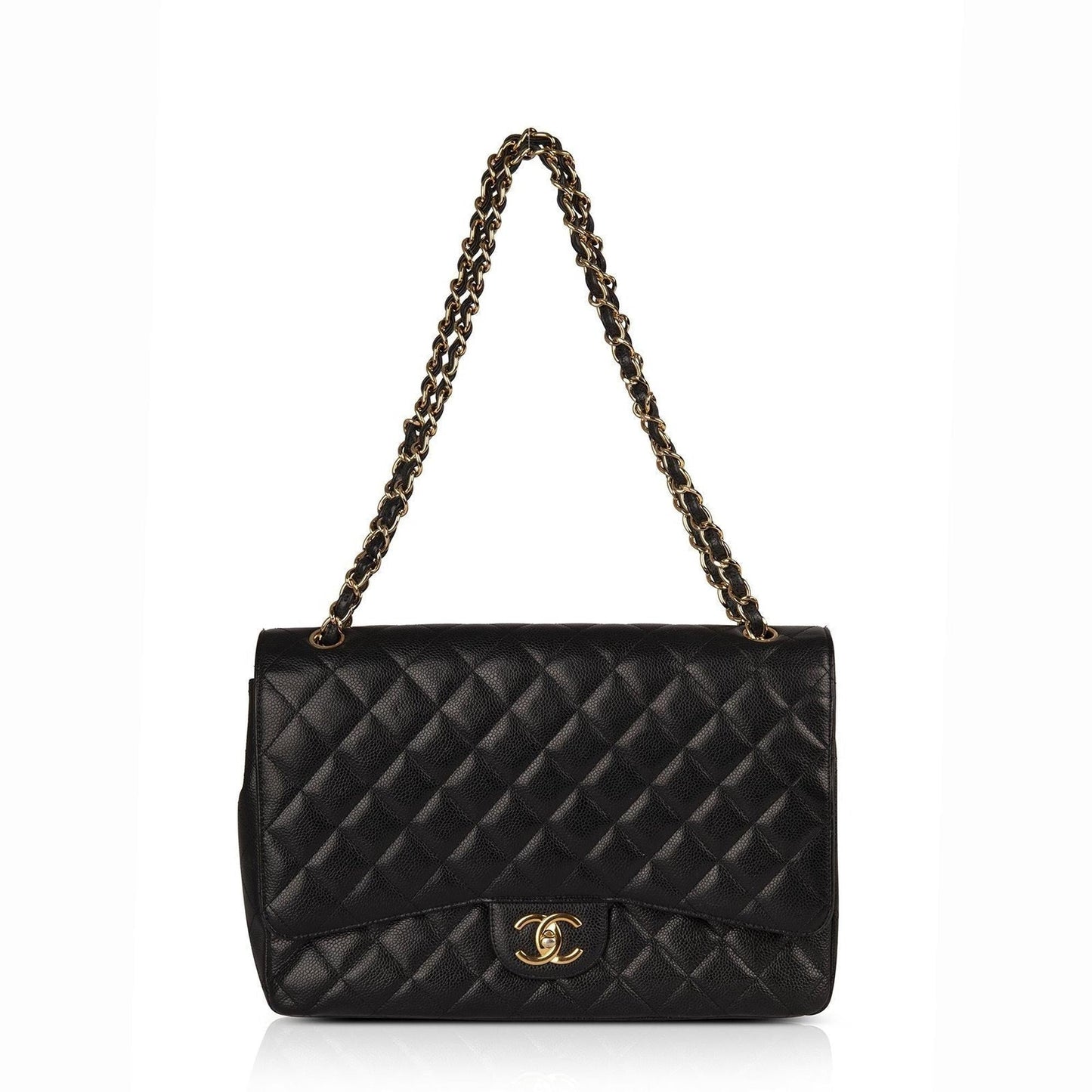 Chanel Black Caviar Classic Maxi Double Flap Bag