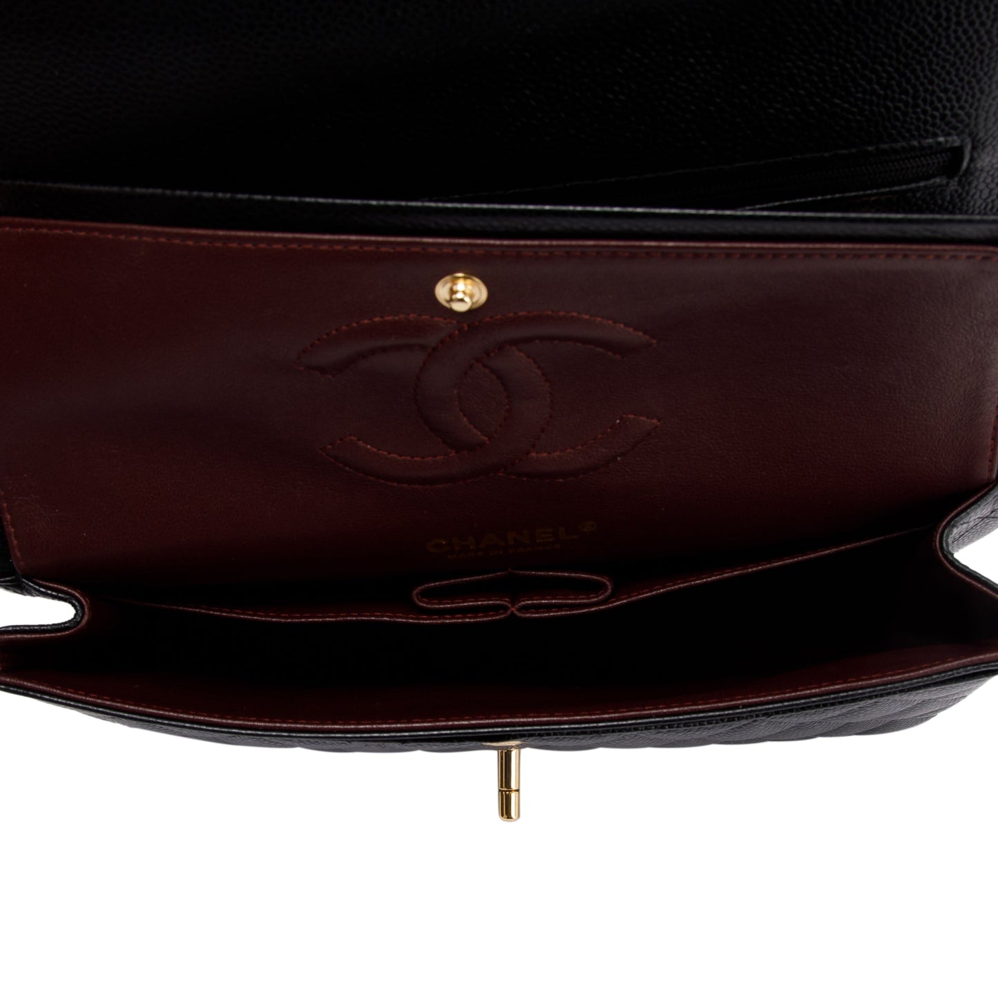 Chanel Black Caviar Classic Medium Double Flap Bag