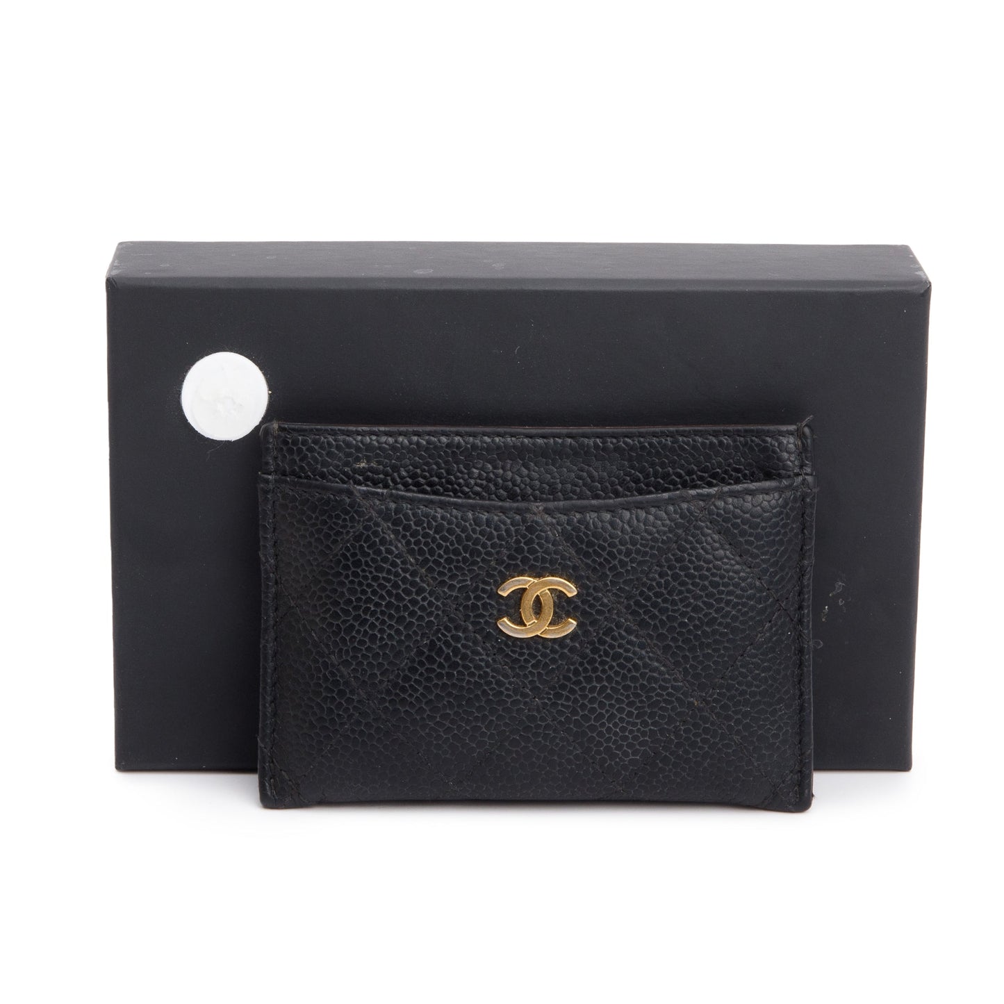 Chanel Black Caviar Leather Classic Card Holder