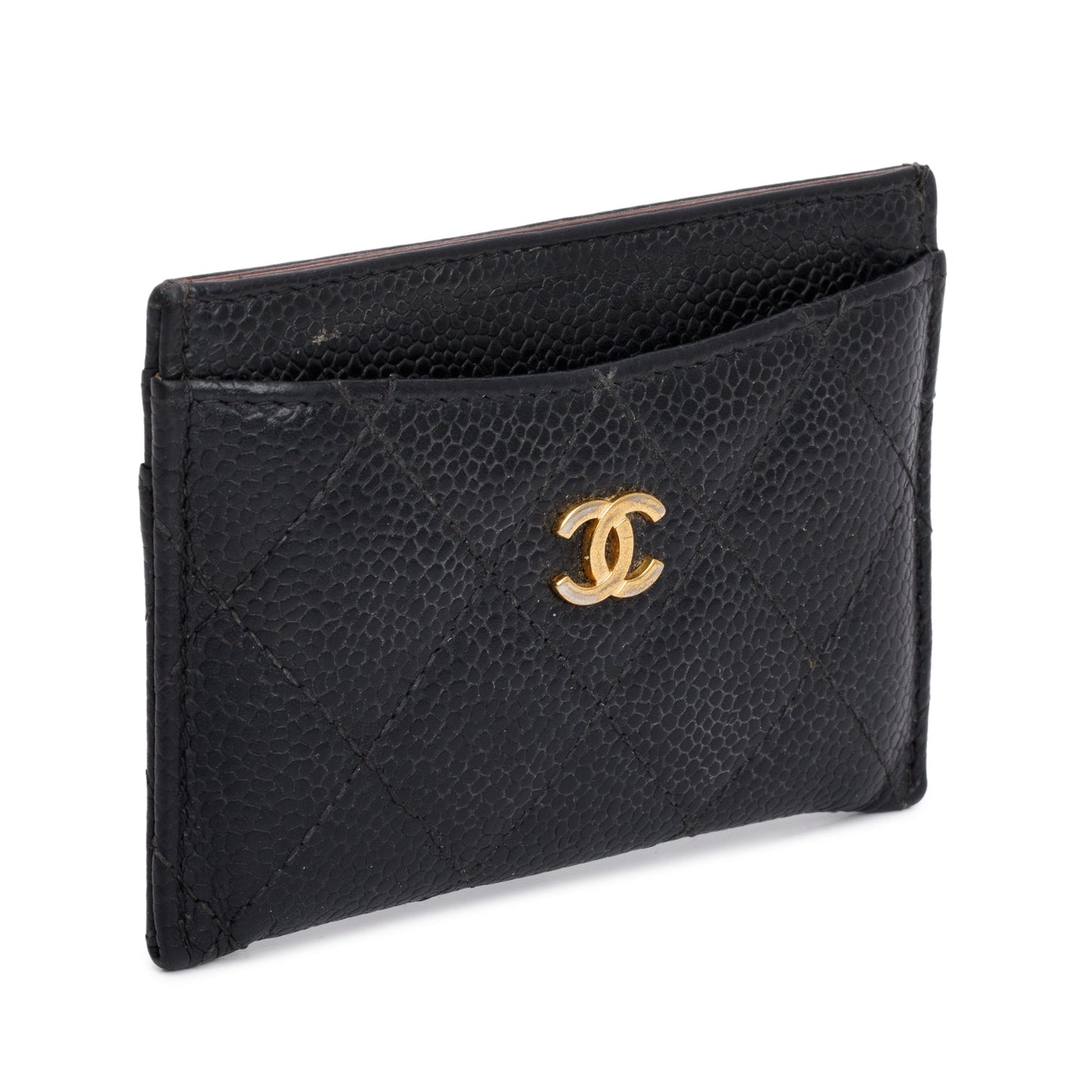 Chanel Black Caviar Leather Classic Card Holder