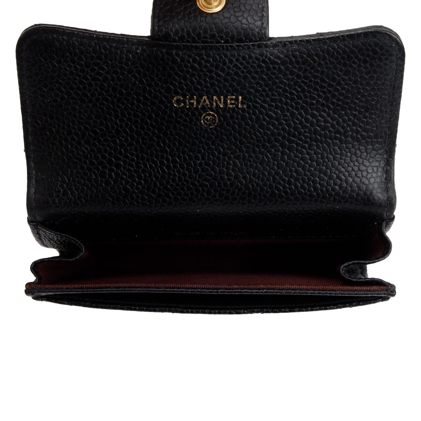 Chanel Black Caviar Leather Classic Flap Card Holder