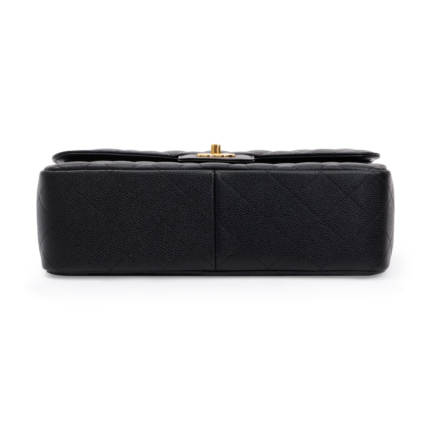 Chanel Black Caviar Leather Classic Jumbo Double Flap Bag
