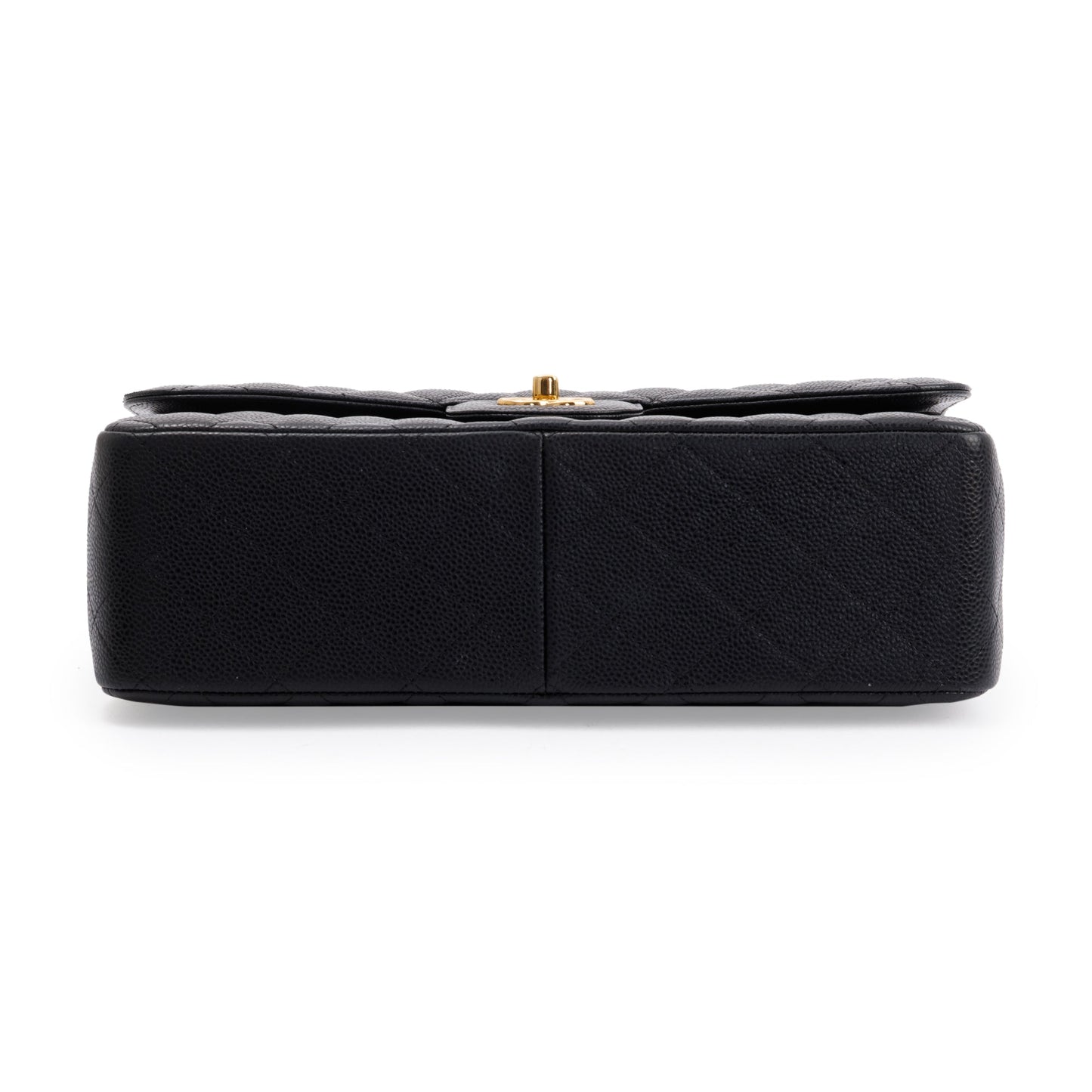 Chanel Black Caviar Leather Classic Jumbo Double Flap Bag