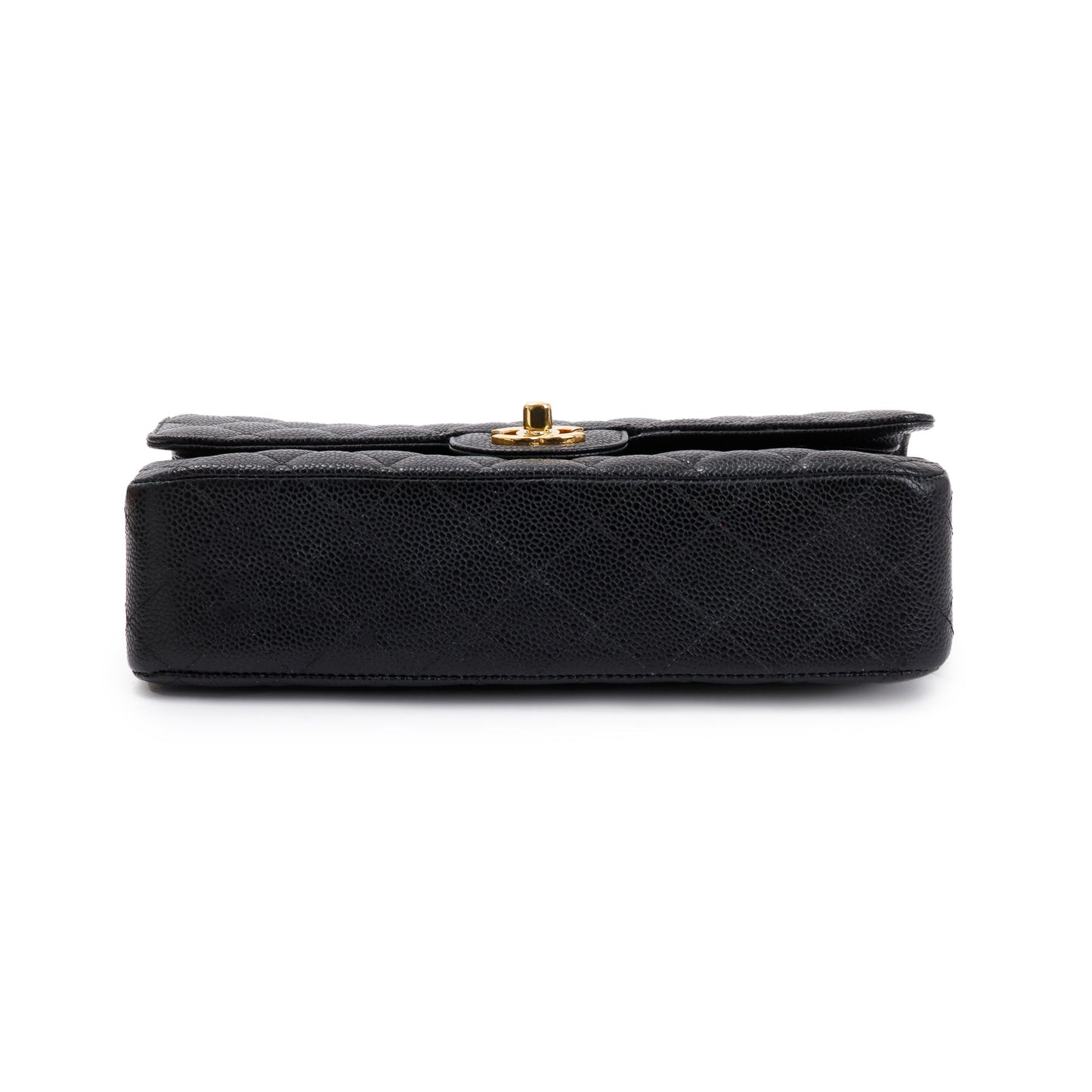 Chanel Black Caviar Leather Classic Medium Double Flap Bag