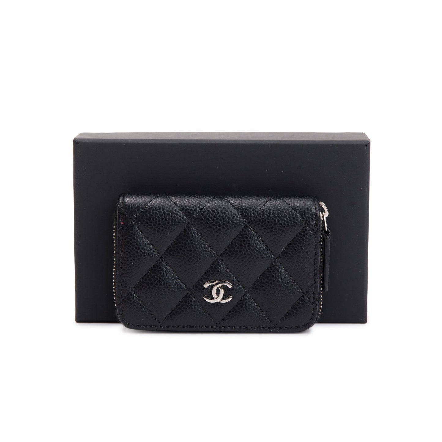Chanel Black Caviar Leather Classic Zipped Coin Purse