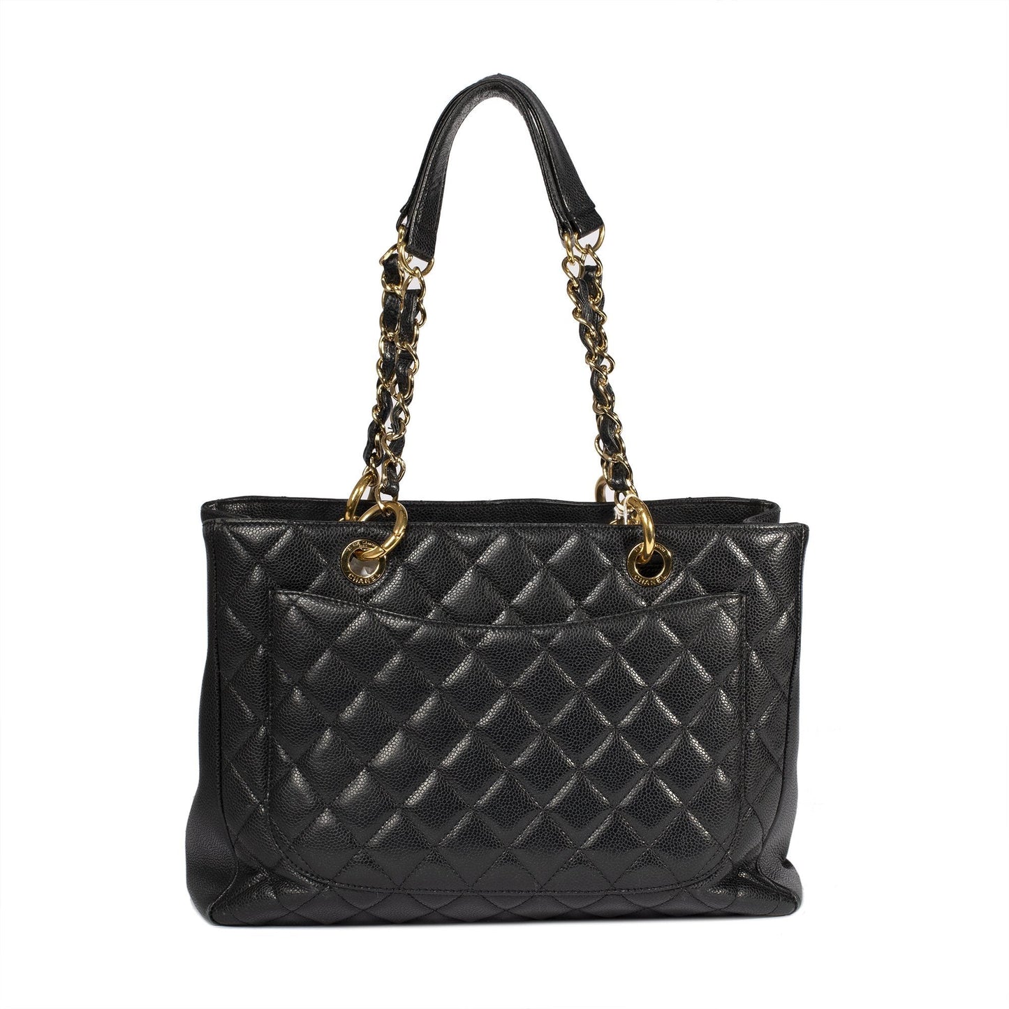 Chanel Black Caviar Leather Grand Shopping Tote (GST)