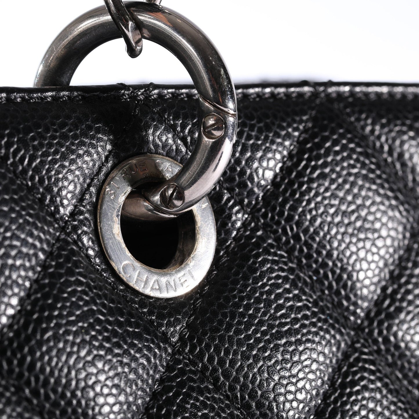 Chanel Black Caviar Leather Grand Shopping Tote (GST)