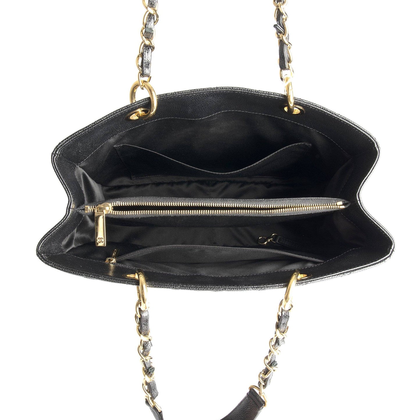 Chanel Black Caviar Leather Grand Shopping Tote (GST)