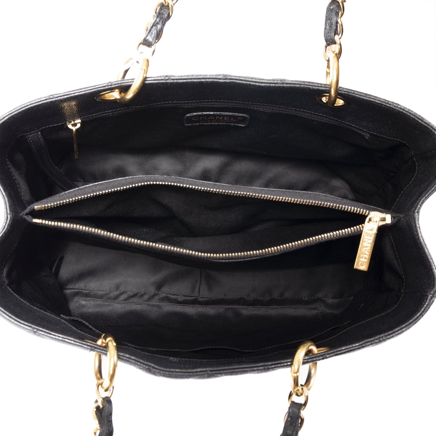 Chanel Black Caviar Leather Grand Shopping Tote (GST)