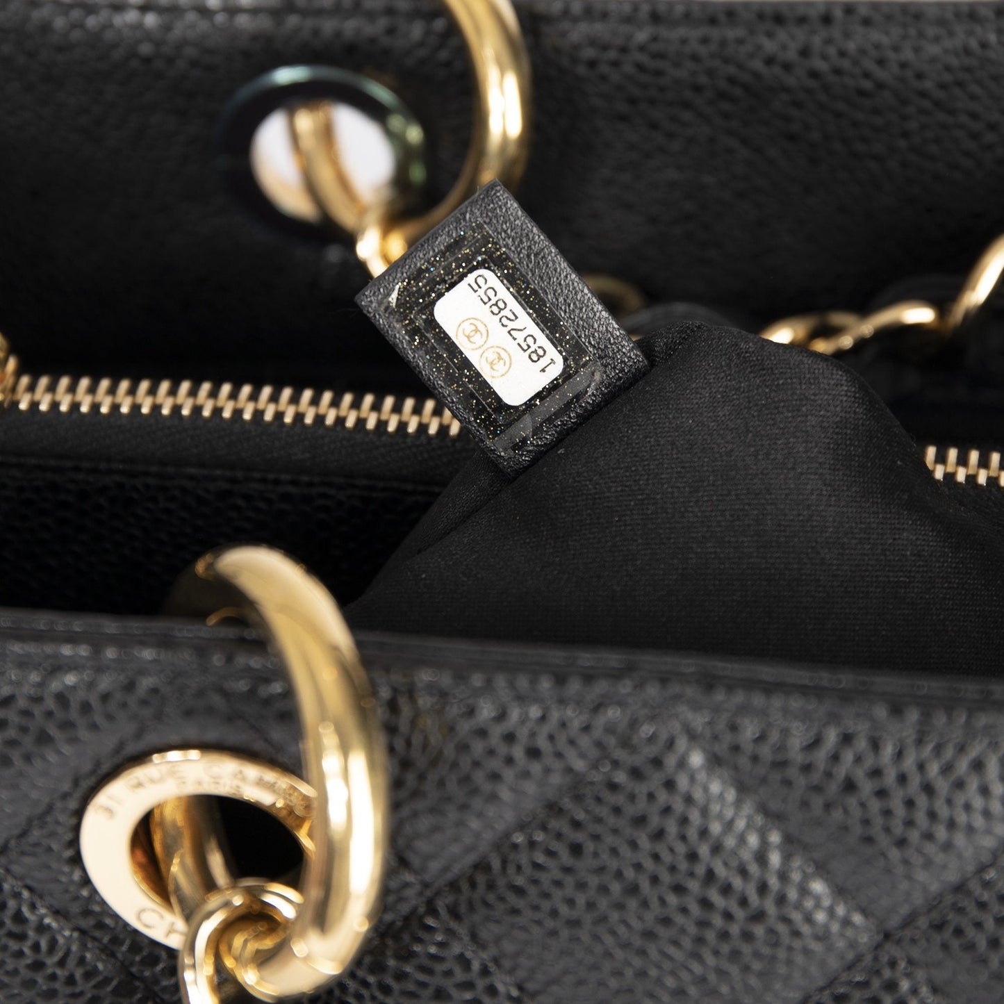 Chanel Black Caviar Leather Grand Shopping Tote (GST)