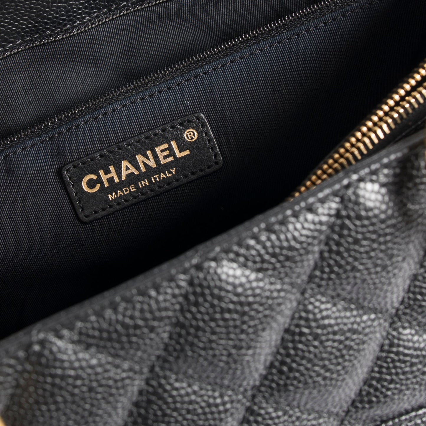 Chanel Black Caviar Leather Grand Shopping Tote (GST)