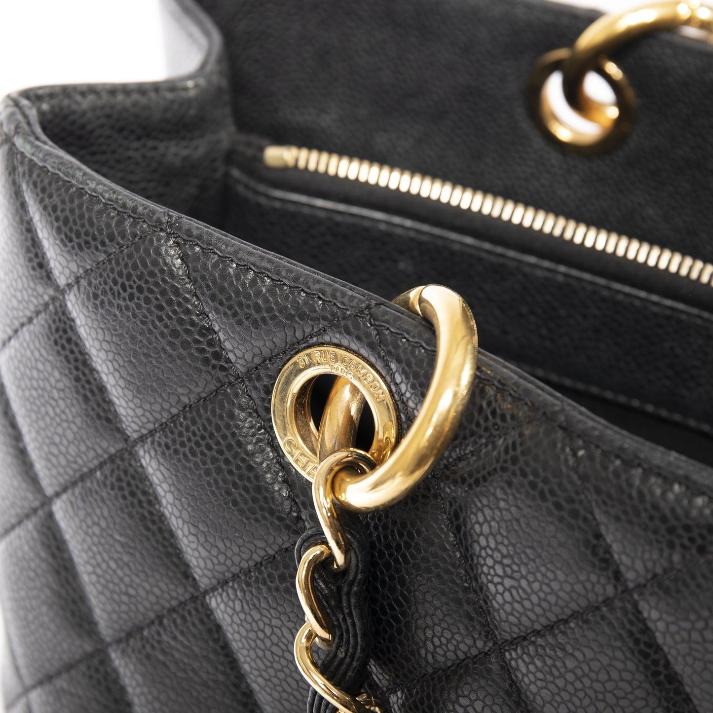 Chanel Black Caviar Leather Grand Shopping Tote (GST)