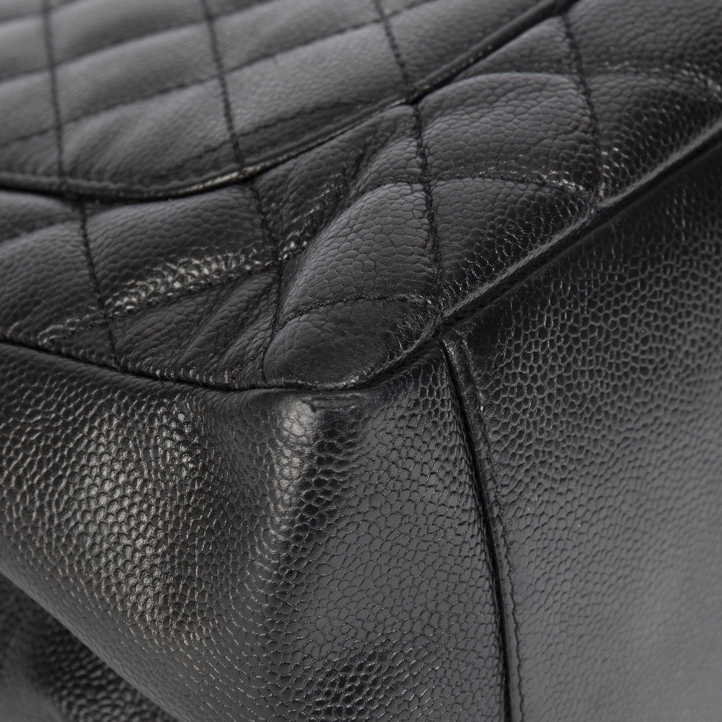 Chanel Black Caviar Leather Grand Shopping Tote (GST)