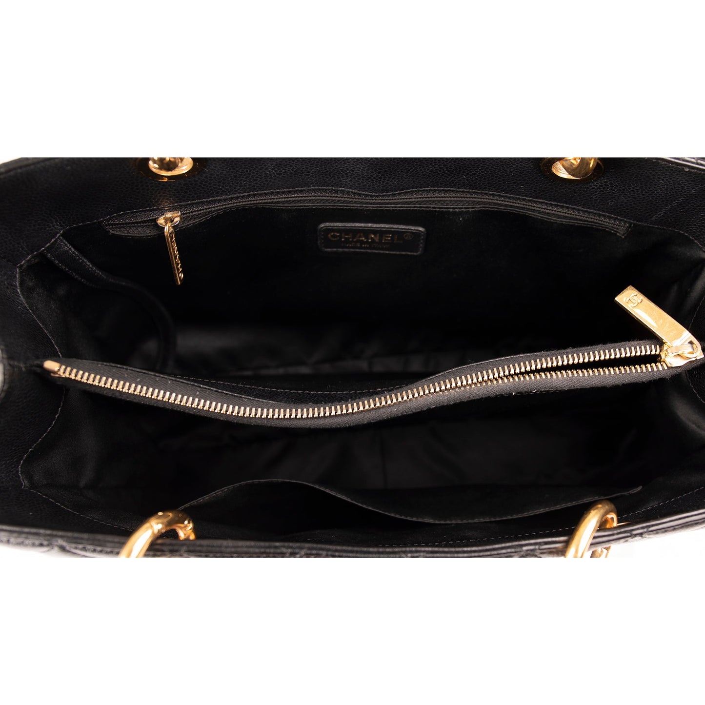 Chanel Black Caviar Leather Grand Shopping Tote (GST)