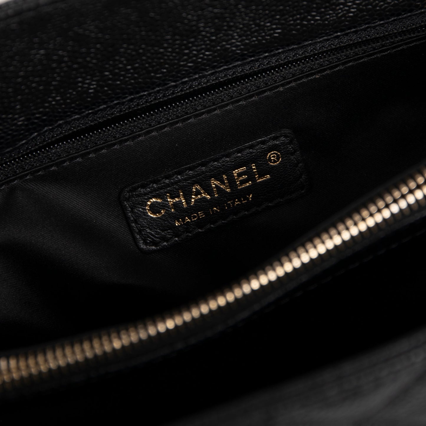 Chanel Black Caviar Leather Grand Shopping Tote (GST)