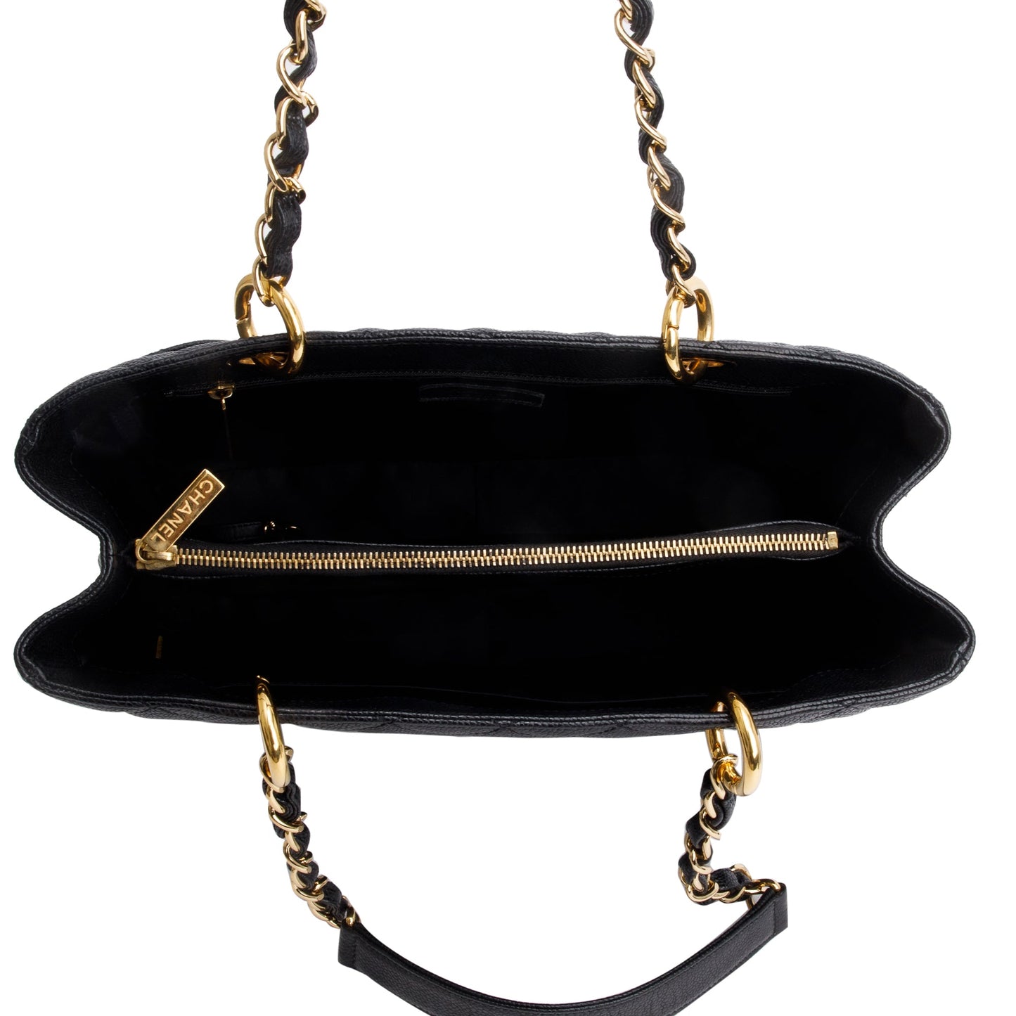 Chanel Black Caviar Leather Grand Shopping Tote (GST)